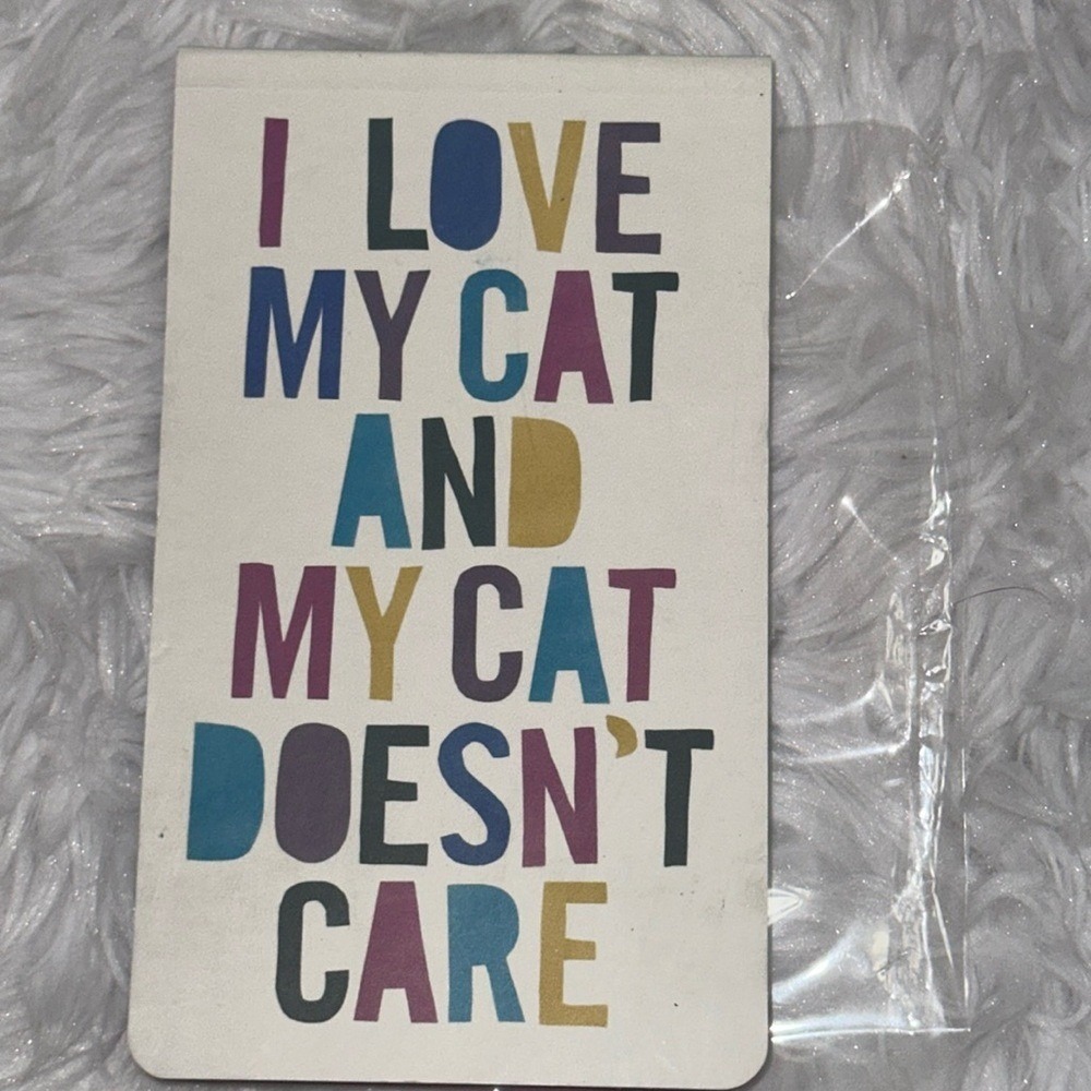 Fringe Studio Pet Shop Cat Notepad 90 Sheets I Love My Cat Doesn't Care 958001